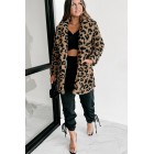 All About The Attention Teddy Sherpa Leopard Coat (Brown)