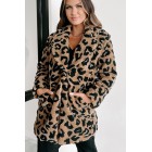 All About The Attention Teddy Sherpa Leopard Coat (Brown)