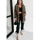 All About The Attention Teddy Sherpa Leopard Coat (Brown)