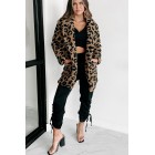 All About The Attention Teddy Sherpa Leopard Coat (Brown)