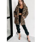 All About The Attention Teddy Sherpa Leopard Coat (Brown)