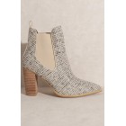 Pointed Toe and High Heeled Chelsea Bootie