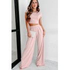 Fresh Moments Two Piece Pant Set (Blush)