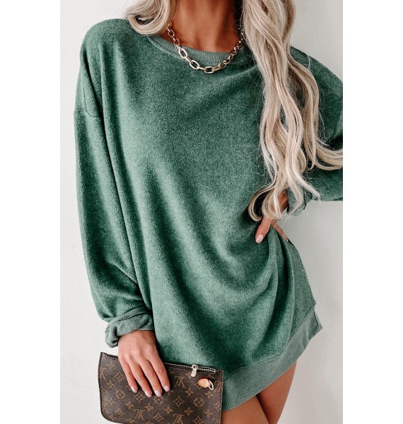 Oversized Fleece Sweatshirt (Hunter Green)