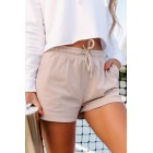 Care  Cotton Drawstring Shorts (Taupe)