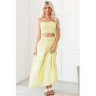 Confident Choices Smocked Tube Top & Skirt Set (Lime)