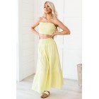 Confident Choices Smocked Tube Top & Skirt Set (Lime)