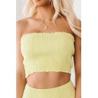 Confident Choices Smocked Tube Top & Skirt Set (Lime)