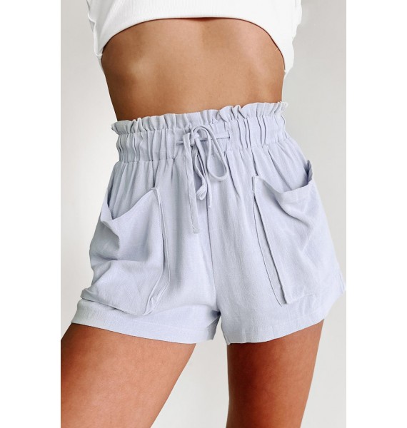 Meant To Be Drawstring Waist Shorts (Lilac)