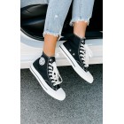 See For Yourself High-Top Canvas Sneakers (Black)