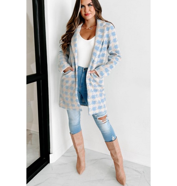 Pay Your Dues Plaid Coat (Blue)