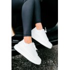 Sidewalk Strut Platform Sneaker (White)