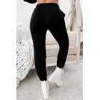 Away From The Hustle Drawstring Waist Joggers (Black)