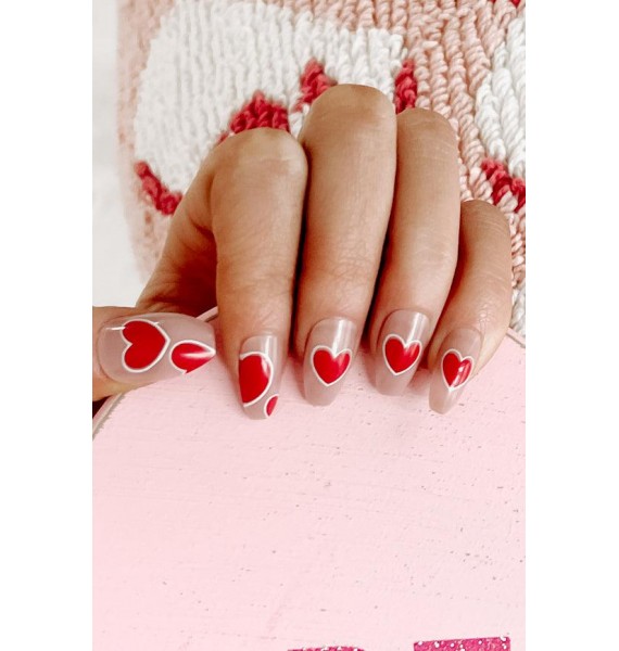 Love Is In The Air One Minute False Nail Kit (Red)