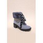 Alaskan Evenings Fur Trimmed Lace Up Booties (Multiple Color Options)