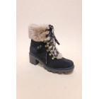 Alaskan Evenings Fur Trimmed Lace Up Booties (Multiple Color Options)