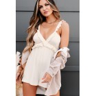 Detours To You Ruffle Romper (Cream)