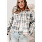 A Simple Solution Plaid Shacket (Blue)