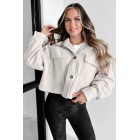 Encapsulating Joy Brushed Fleece Shacket (Cream)