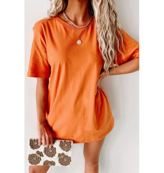 Basic Short Sleeve T-Shirt (Orange)