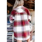 Zephyr Plaid Oversized Shacket (Burgundy)