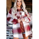 Zephyr Plaid Oversized Shacket (Burgundy)