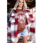 Zephyr Plaid Oversized Shacket (Burgundy)