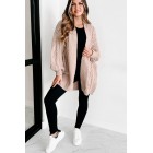 What You Need Open Front Knit Cardigan (Beige)