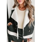 Western Sunsets Faux Shearling Jacket (Black)