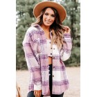 Zephyr Plaid Oversized Shacket (Pink)