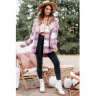 Zephyr Plaid Oversized Shacket (Pink)