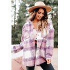 Zephyr Plaid Oversized Shacket (Pink)