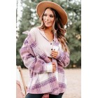 Zephyr Plaid Oversized Shacket (Pink)