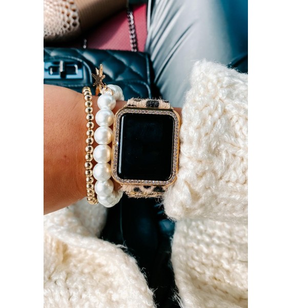 Bringing The Bling Rhinestone Apple Watch Case (Gold)