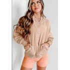 I'll Wait For You Button Snap Jacket (Taupe)