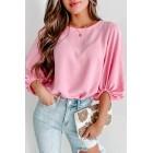 Road To Greatness Lantern Sleeve Top (Pink)