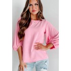 Road To Greatness Lantern Sleeve Top (Pink)