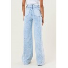 All Possible Outcomes High Rise Colorblock Wide Leg Jeans (Blue)