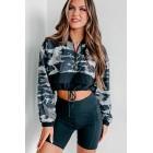 Conquering Mountains Half-Zip Camo Pullover (Black Multi)