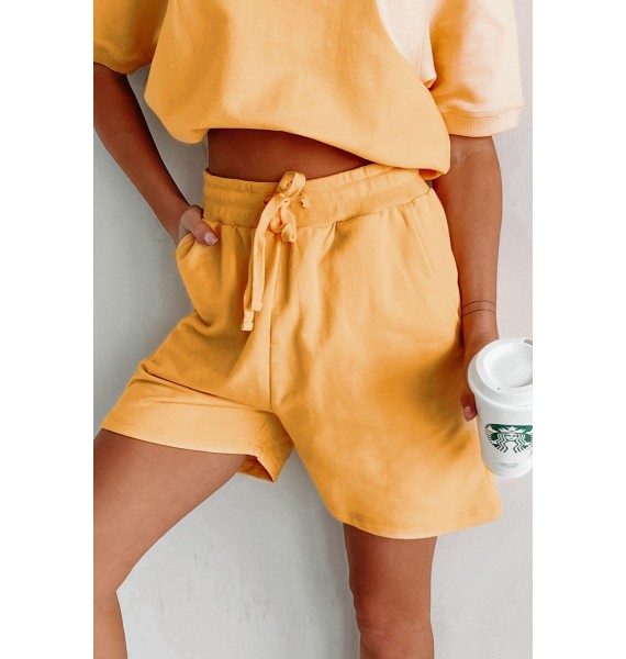 Drawstring Waist Shorts (Cantaloupe)