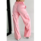 Always Around Satin Cargo Pants (Pink)