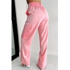 Always Around Satin Cargo Pants (Pink)