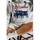 Nebraska Cattle  Graphic Hoodie ( Multiple Color Options)