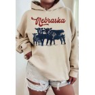 Nebraska Cattle  Graphic Hoodie ( Multiple Color Options)