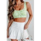 Being Bright Floral Padded Sports Bra (Green)